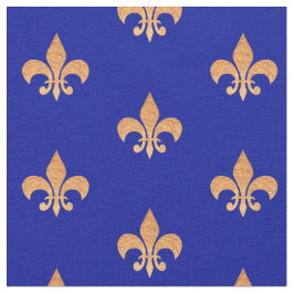 Tecido Símbolo Fleur de lis - lírio real heráldico | Azul