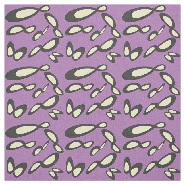Tecido Símbolo Infinito - Amarelo, Preto, Lavanda (Modelo)