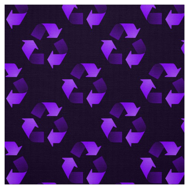 Tecido Símbolo roxo do reciclagem (Modelo)