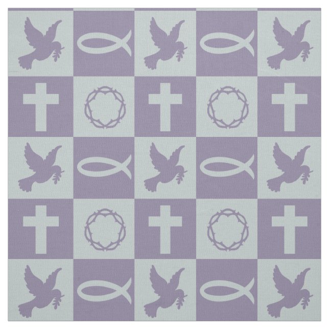 Tecido Símbolos cristãos (Modelo)