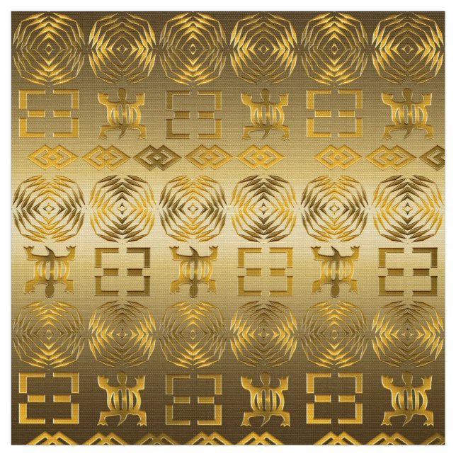 Tecido Símbolos étnicos de Adinkra do africano (Modelo)