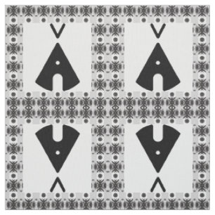 Tecido Simples Native American Tipi Black