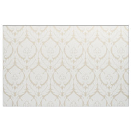 Tecido Simples Renascentismo Damask, Branco sobre o Marfi