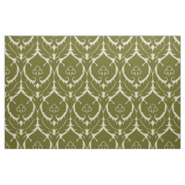Tecido Simples Renascentismo Damask, Olive Green sobre o 
