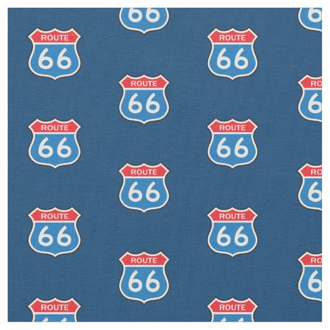 Tecido Sinais da Vintage Route 66 Street (Detalhe)