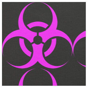 Tecido Sinal cor-de-rosa Geeky do Biohazard
