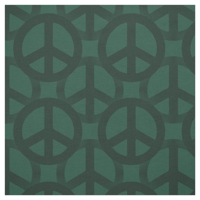 Tecido Sinal de paz verde escuro (Modelo)