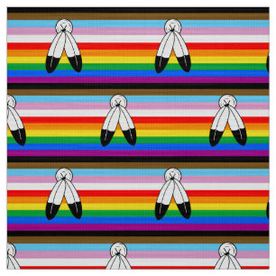 Tecido Sinalizador do Orgulho de Progresso LGBTQ+ com Doi