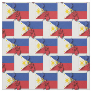 Tecido Sinalizador PHILIPPINES Mapa Filipino