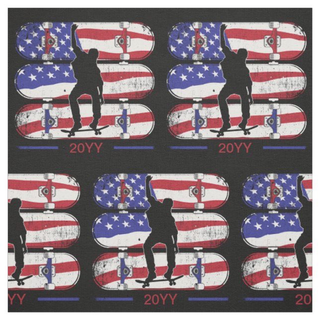 Tecido Skate Men - USA American Flag (Modelo)