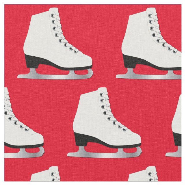 Tecido Skates De Gelo Figura Rink Vermelho De Pista (Detalhe)
