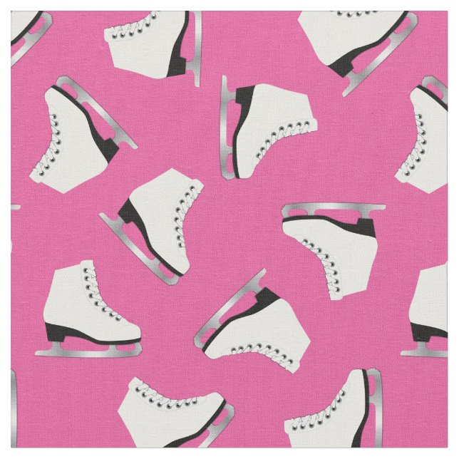 Tecido Skates De Gelo Figura Rosa Rosa De Pele (Detalhe)