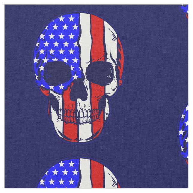 Tecido skeleton patriótico de bandeira americana (Detalhe)