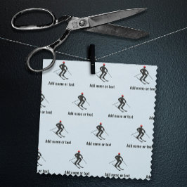 Tecido Skier Winter Sports Theme - texto próprio em qualq