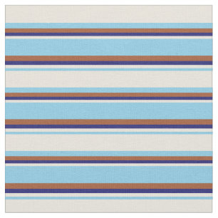 Tecido Sky Blue, Beige, Midnight Blue e Siena Colorida