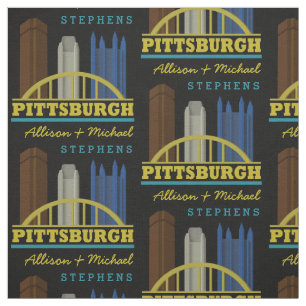 Tecido Skyline personalizada de Pittsburgh Pensilvânia