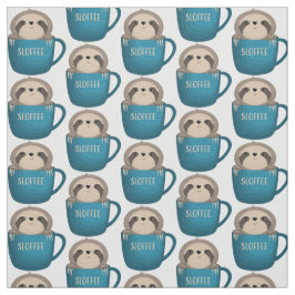Tecido Sloffee Sloth no Café Mug