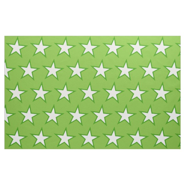 Tecido Smaller Five Pointed Stars on a Green Background (Fat Quarter)