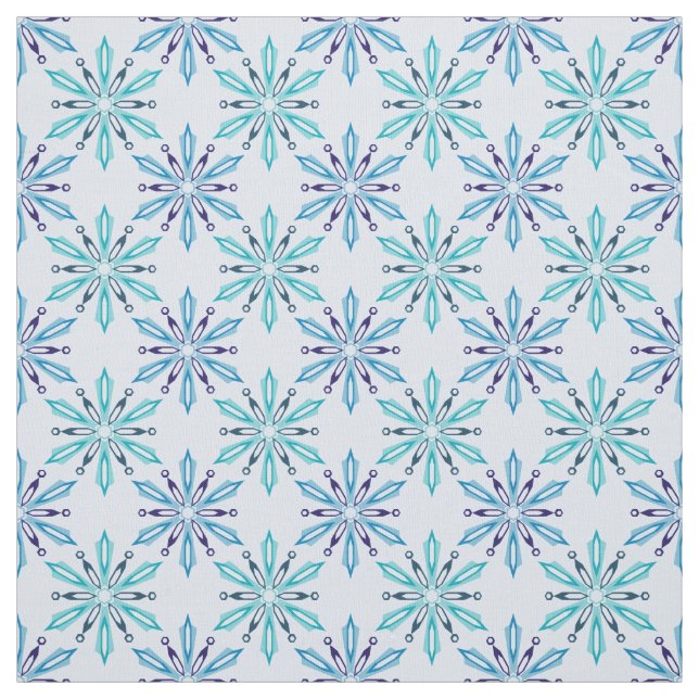 Tecido Snowflake - Padrão Icy Winter Colors (Modelo)