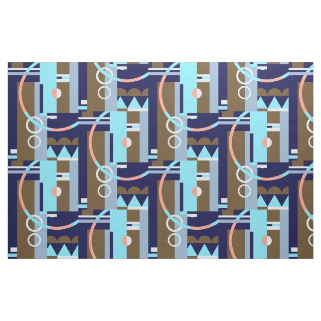 Tecido SOBREPOSIÇÃO: Art Deco Geometric, Balorama Lounge (Fat Quarter)