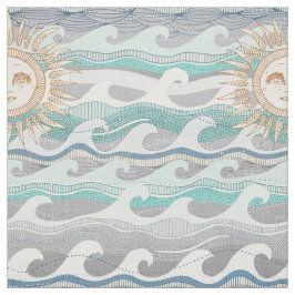Tecido Sol e ondas