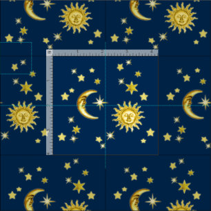 Tecido Sol, Lua e Estrelas