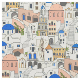 Tecido Sonhos de Santorini