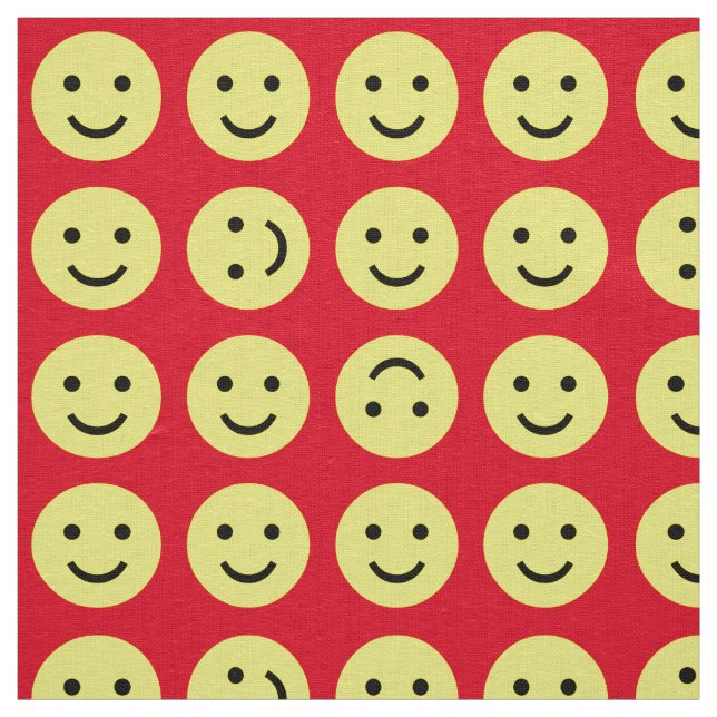 Tecido Sorrisos trovadores - Preto e Vermelho Amarelos (Modelo)