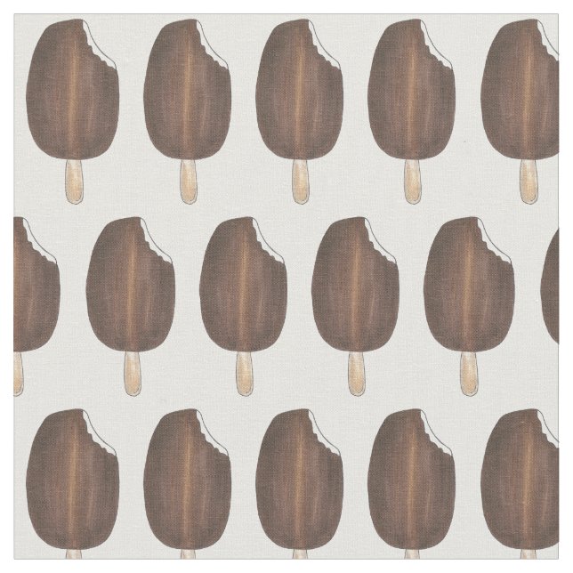 Tecido Sorvete de Chocolate Escuro Comida de Cola (Detalhe)
