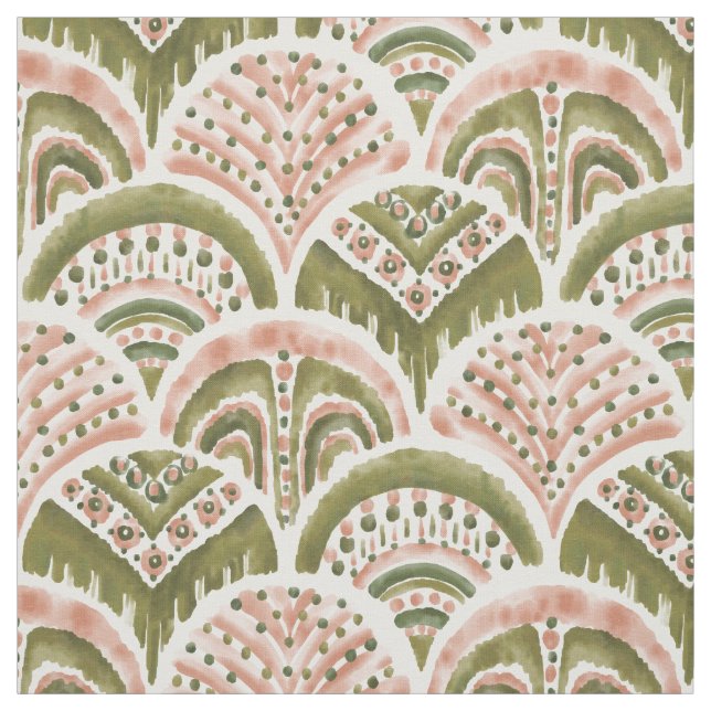 Tecido SOUL ARMOR Boho Blush Dourado Scallod (Modelo)