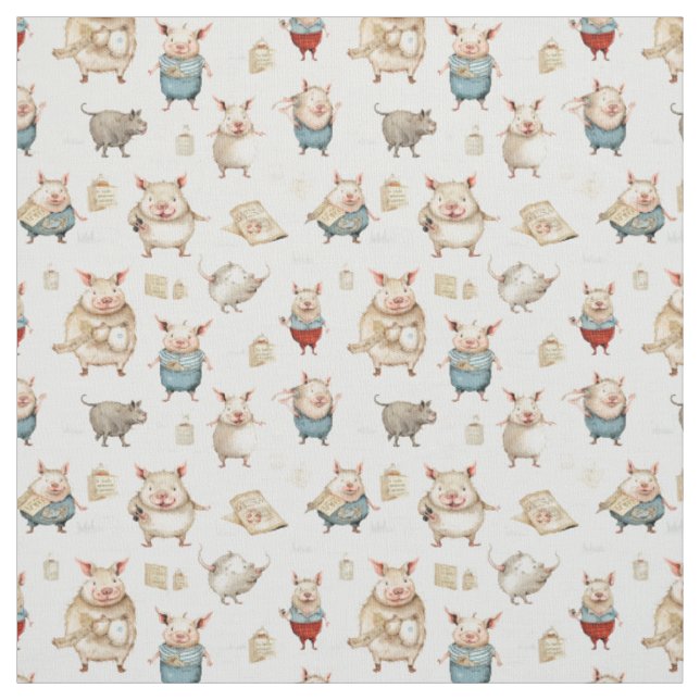Tecido Sowful Delight: Whimsy Pig (Modelo)