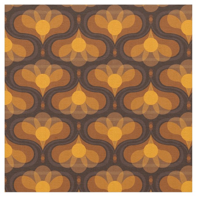 Tecido Space Lily Mustard Print (Detalhe)