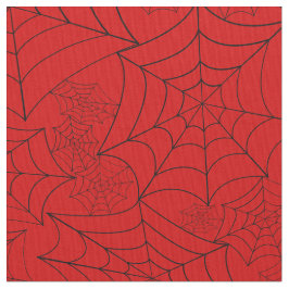 Tecido spiderweb halloween gothic spider web red