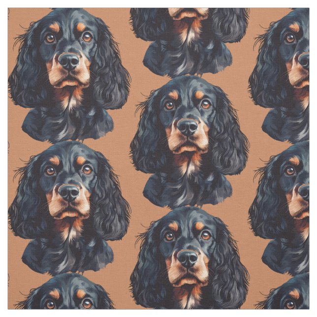 Tecido Springer Spaniel  Cachorro Diversão Arte Animal (Modelo)