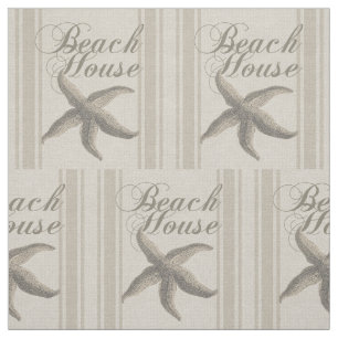 Tecido Starfish Beach House Seashore Coastal