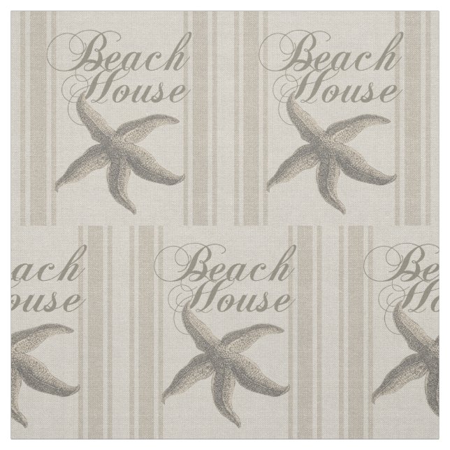 Tecido Starfish Beach House Seashore Coastal (Modelo)