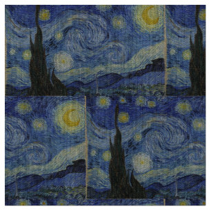 Tecido Starry Night por Vincent Van Gogh