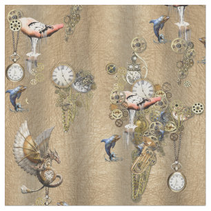 Tecido Steampunk no Dourado Tan Leather