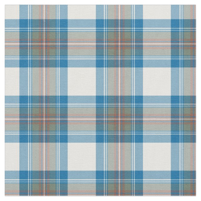 Tecido Stewart Muted Blue Tartan (Detalhe)