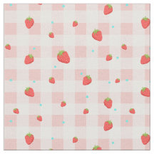 Tecido Strawberry Gingham