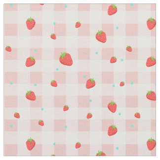 Tecido Strawberry Gingham