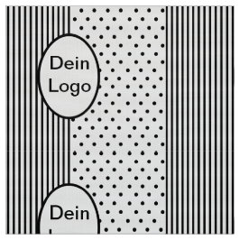 Tecido Streifen Punkte Medaillon für eigenes Logo Initial