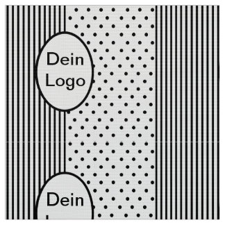 Tecido Streifen Punkte Medaillon für eigenes Logo Initial