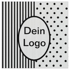 Tecido Streifen Punkte Medaillon für eigenes Logo Initial