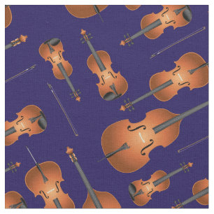 Tecido String Quartet Instrumentos Música Musical Azul