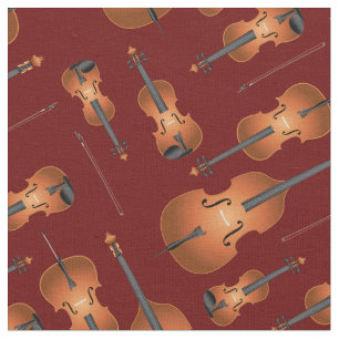Tecido String Quartet Instruments Musical Red