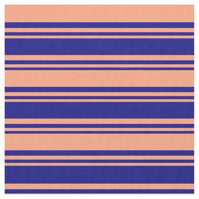 Tecido Stripes de Salmão Azul e Leve (Detalhe)