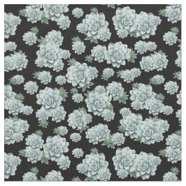 Tecido Suculentas Cor de Hortelã Padrão de Repetição em P