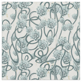 Tecido Suculentos do Deserto para um Padrão Moderno de re