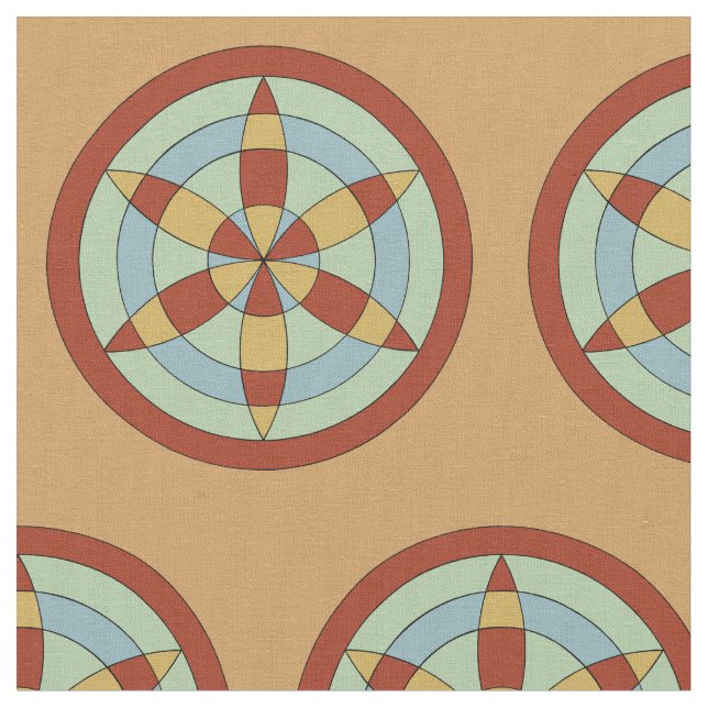 Tecido Suffolk Hexafoil (Daisy Wheel) (Detalhe)